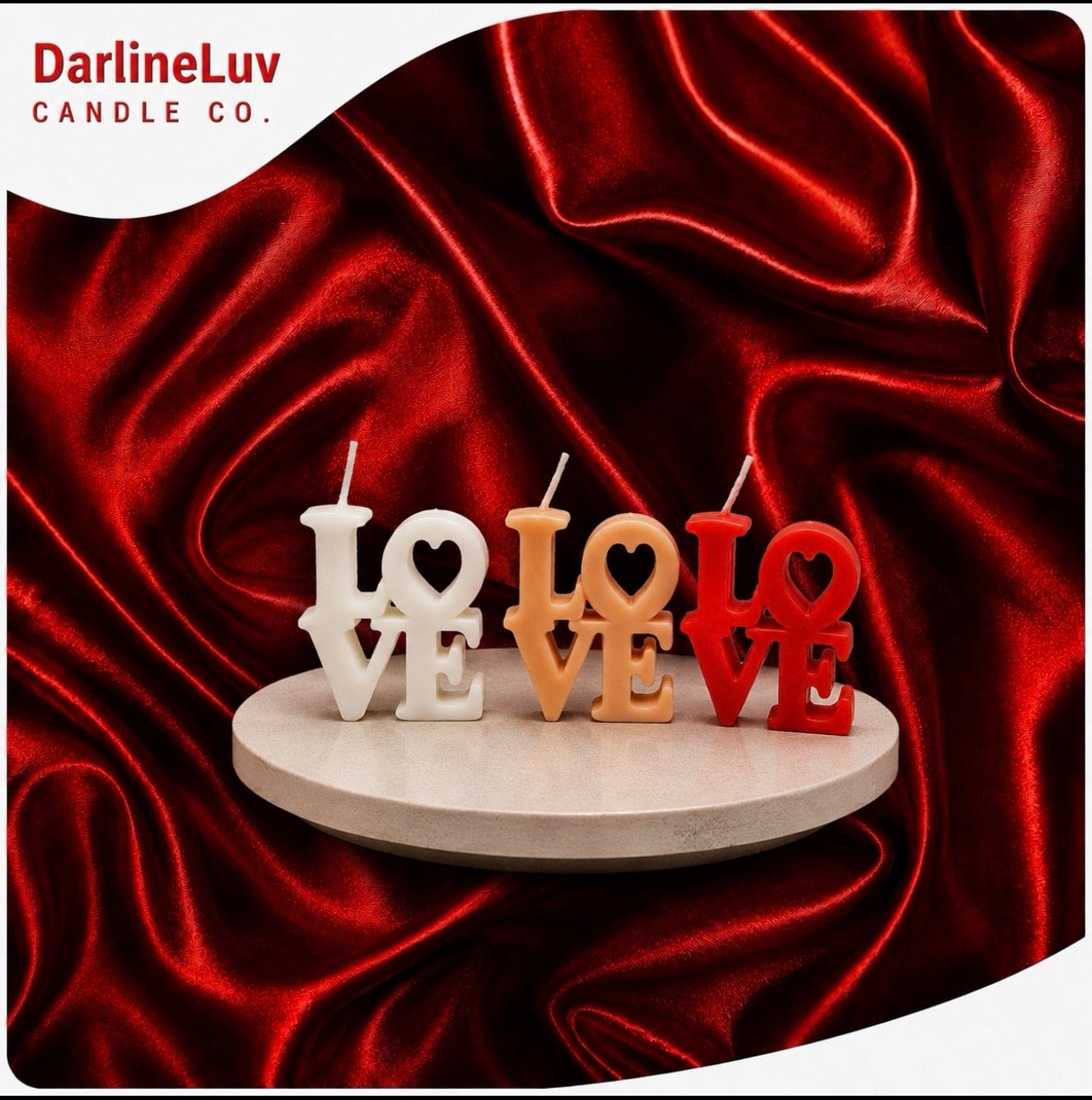 LOVE Word Art Candle | Luxury Sculptural Candle | Romantic Home Décor | Handmade Soy Wax Gift