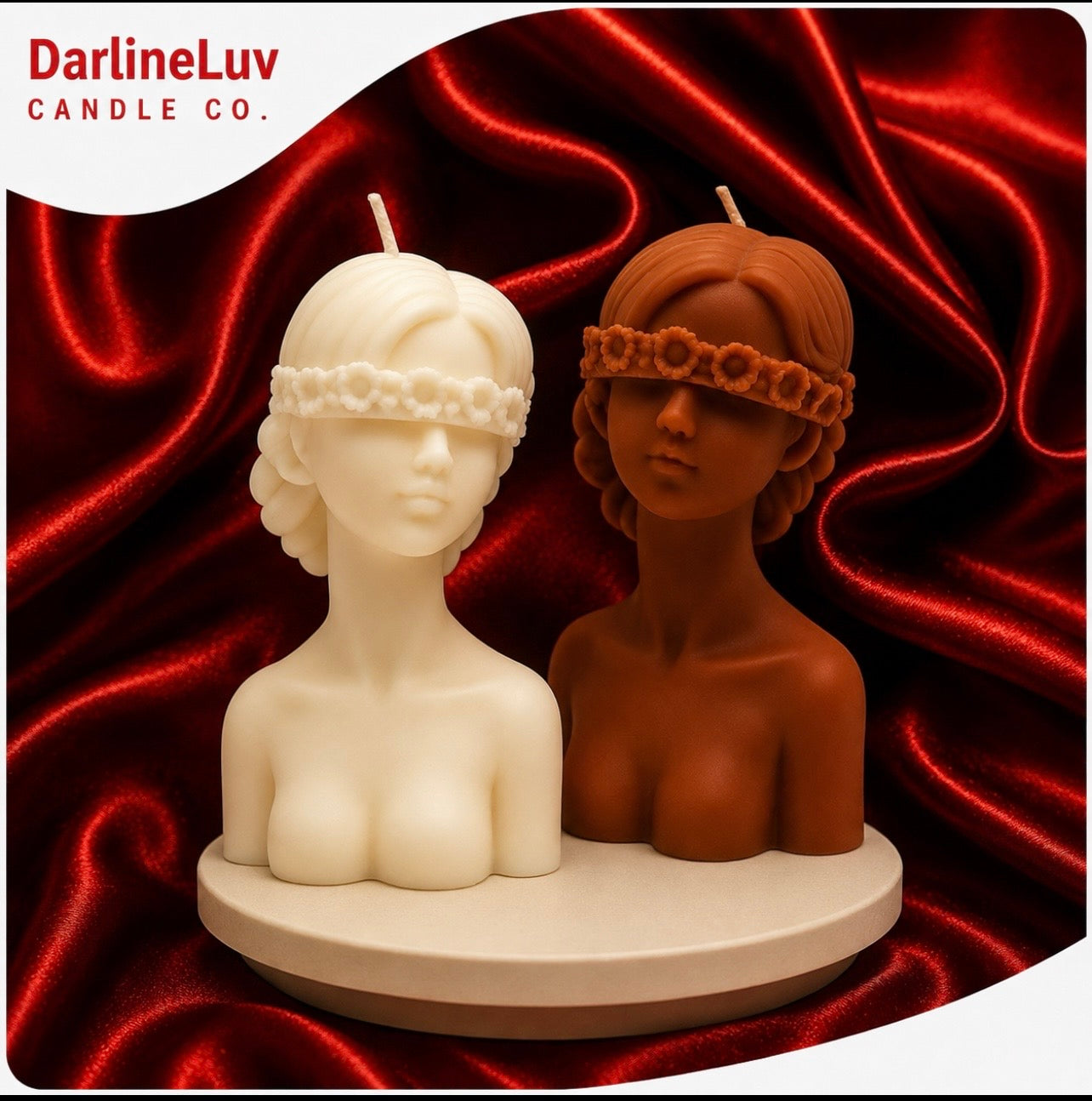 Goddess Energy Sculpture Candle - Brown Peony & Vanilla Musk | Gift For Her