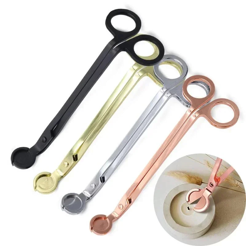 DarlineLuv 18cm Candle Wick Trimmer Stainless Steel Scissors Trim Wick Cutter Round Head