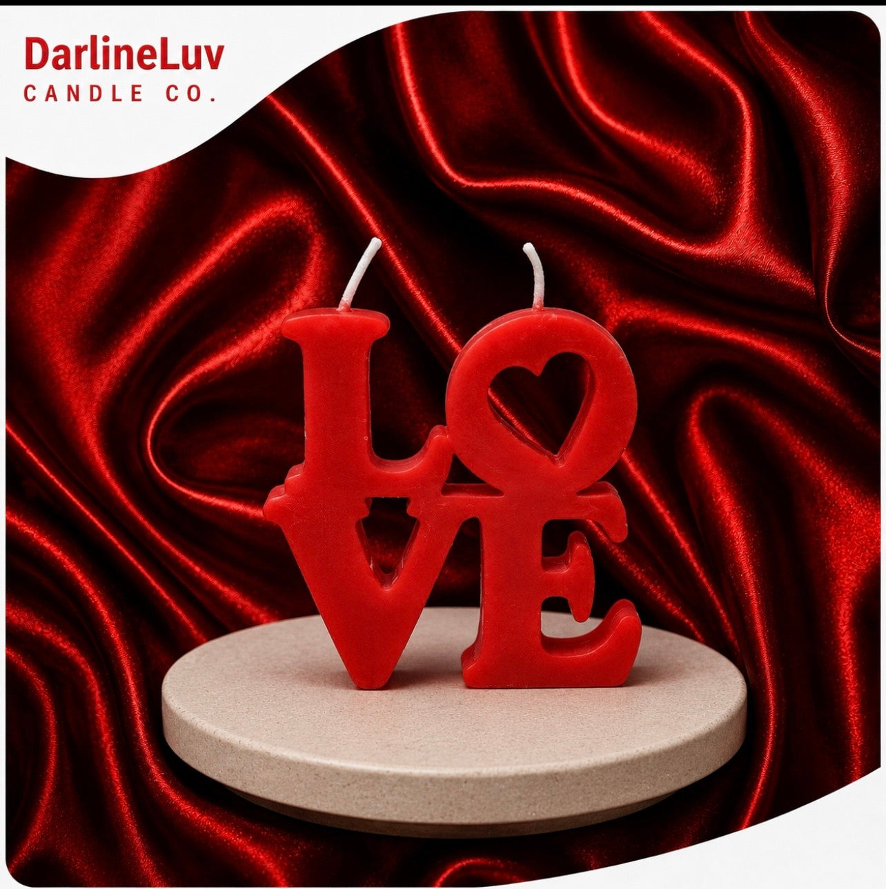 LOVE Word Art Candle | Luxury Sculptural Candle | Romantic Home Décor | Handmade Soy Wax Gift