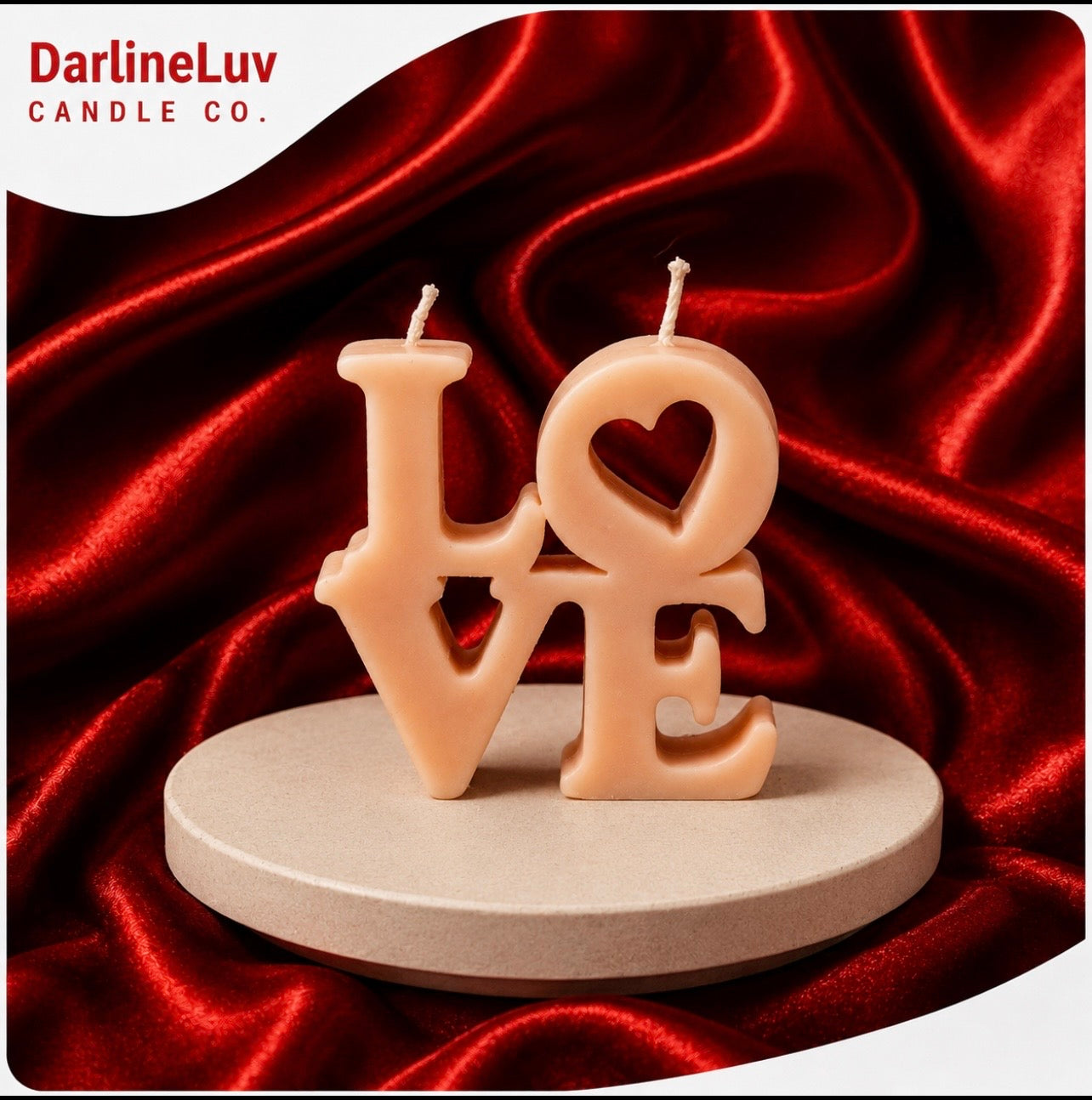 LOVE Word Art Candle | Luxury Sculptural Candle | Romantic Home Décor | Handmade Soy Wax Gift