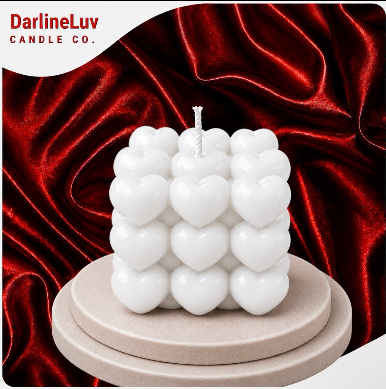 Heart Bubble Candle – Luxury Love Candle | Romantic Home Decor | Gift for Him & Her