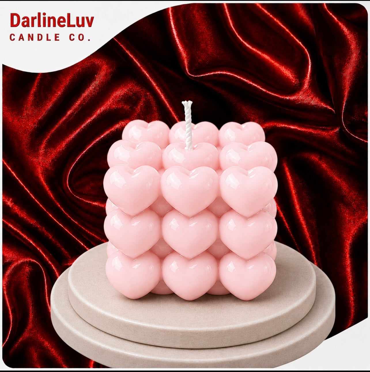 Heart Bubble Candle – Luxury Love Candle | Romantic Home Decor | Gift for Him & Her