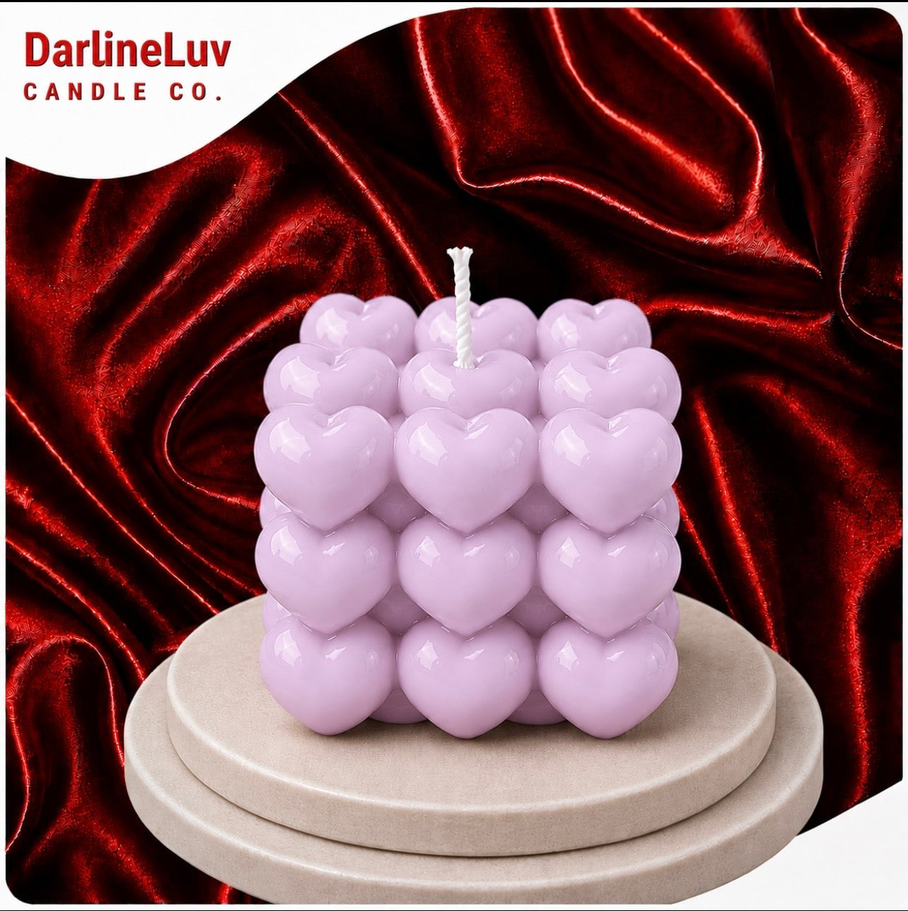 Heart Bubble Candle – Luxury Love Candle | Romantic Home Decor | Gift for Him & Her