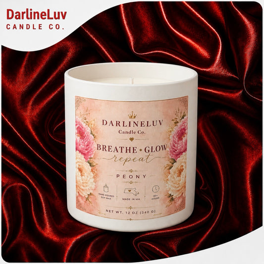 PEONY BLOSSOM | Luxury Floral Soy Candle | Elegant Home Fragrance | Self-Care Gift