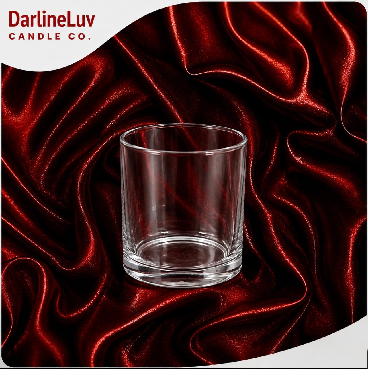 Clear Glass Candle Jar (14 oz) – Rose Gold / Silver Lids